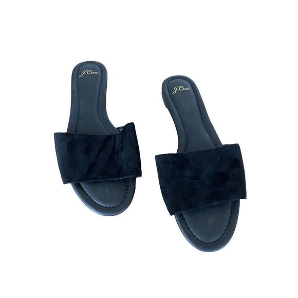 Jcrew sz 11 black one strap suede sandal - Picture 8 of 8